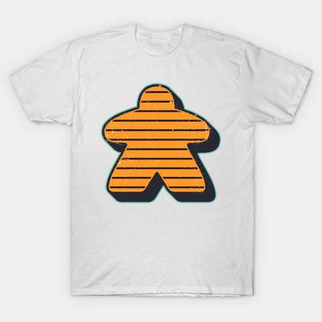 Retro Board Game Meeple T-Shirt by Beam Geeks